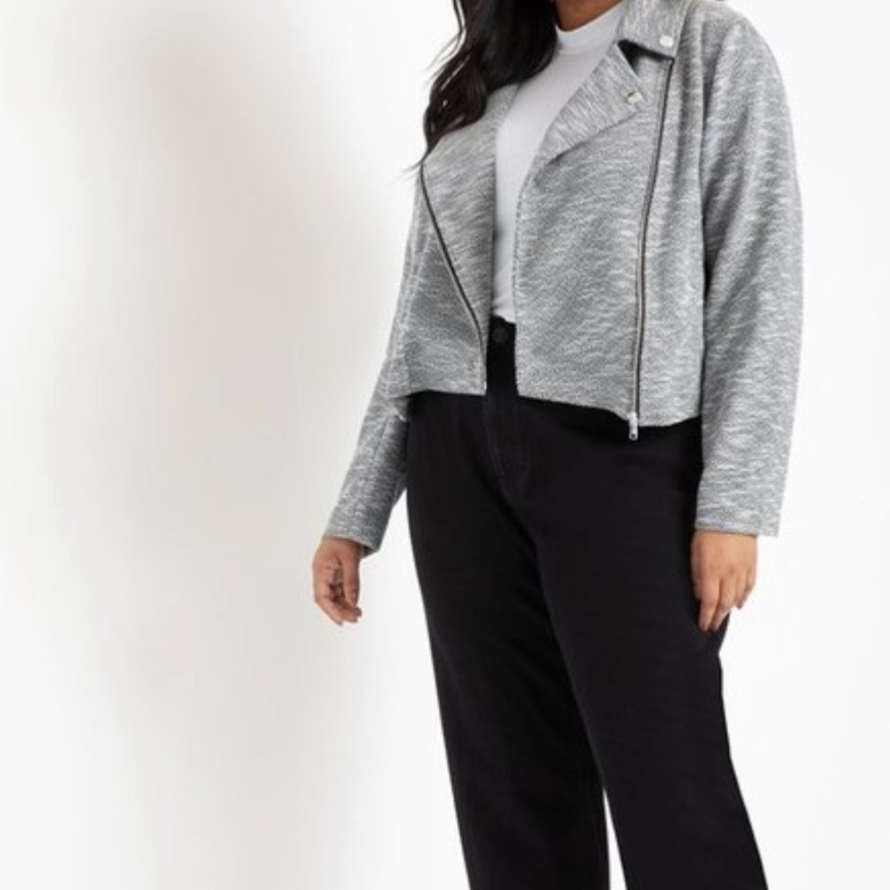 Eloquii Soft Knit Moto Jacket